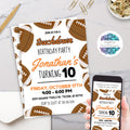 football party invitation with tons of space for party details